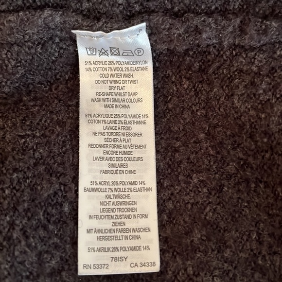 French Connection Boxy Soft Oversized Sweater size S V Neck Charcoal colour - Picture 7 of 8